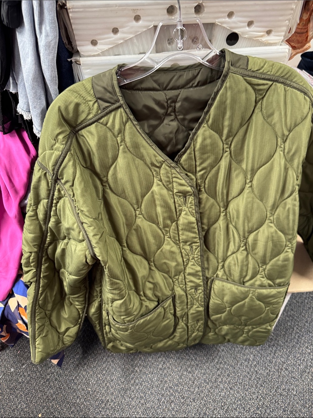 Lucky brand reversible quilted jacket S // 080229
